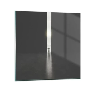 Tablou pe sticlă - Un pas spre un viitor luminos - 30x30 cm