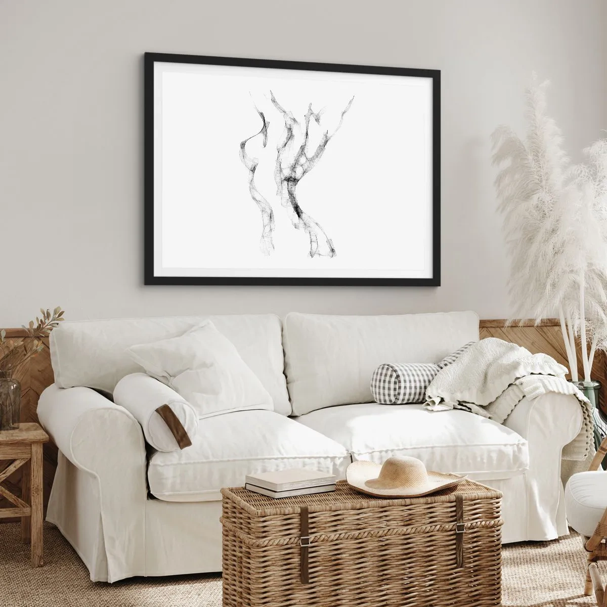 Poster în ramă neagră - Frumoasa și puternică - 91x61 cm