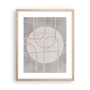 Poster în ramă de stejar deschis - Circular și drept înainte - 40x50 cm