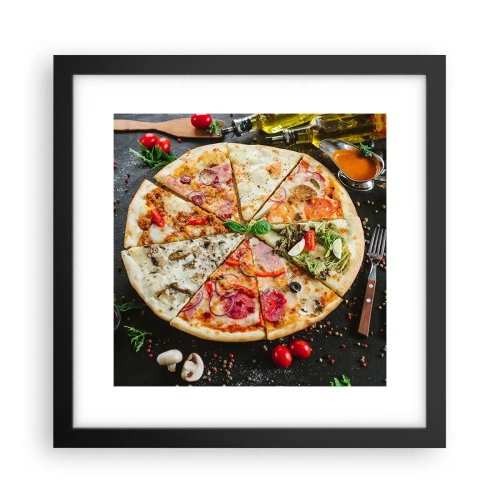 Poster în ramă neagră - Un evantai de arome - 30x30 cm