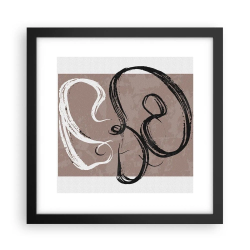 Poster în ramă neagră - Compoziția - căutarea plenitudinii - 30x30 cm