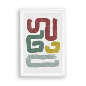 Poster în ramă albă - Într-o limbă necunoscută - 61x91 cm