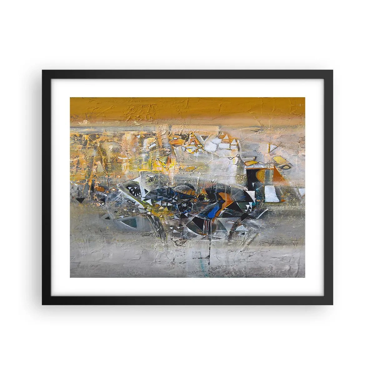 Poster în ramă neagră - Totul va fi bine - 50x40 cm