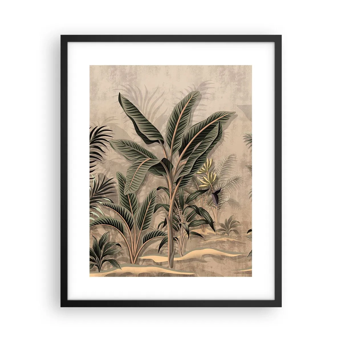 Poster în ramă neagră - Gravură în stil colonial - 40x50 cm