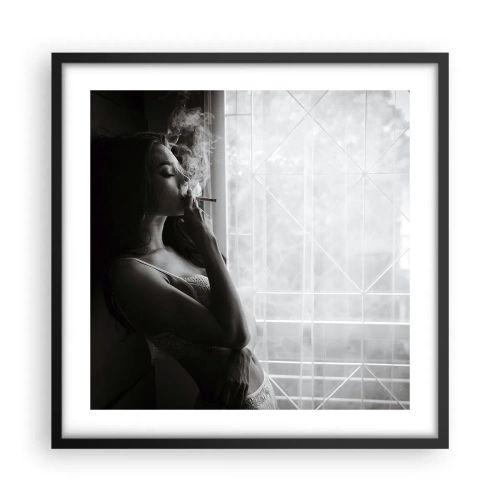 Poster în ramă neagră - Un moment senzual - 50x50 cm