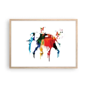 Poster în ramă de stejar deschis - Toată lumea poate dansa - 70x50 cm