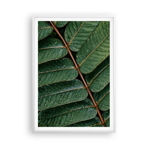 Poster în ramă albă - Într-un ritm verde - 70x100 cm