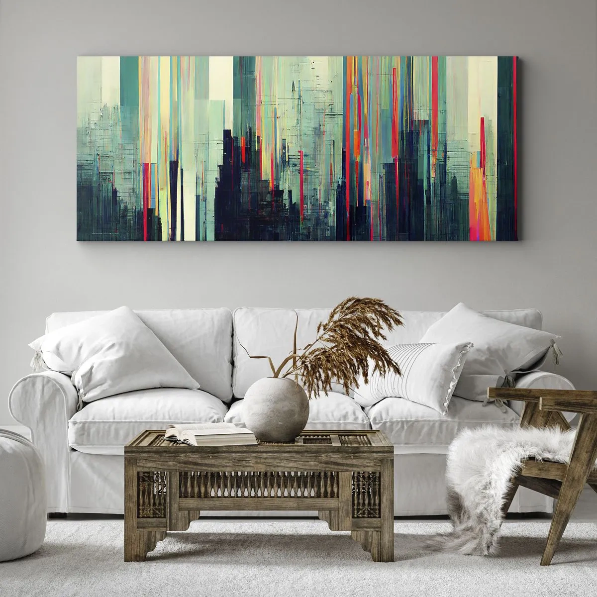 Tablou pe pânză - Oraș futurist - 100x40 cm