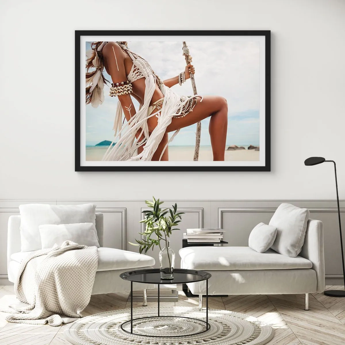 Poster în ramă neagră - Preoteasa Soarelui - 40x30 cm