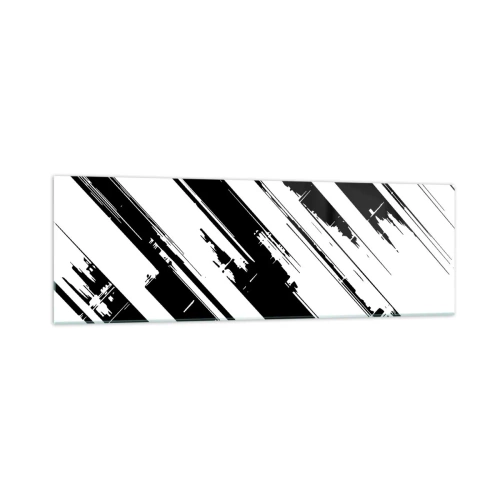 Tablou pe sticlă - Compoziție intensă și dinamică - 160x50 cm