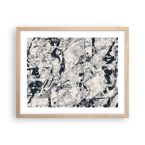 Poster în ramă de stejar deschis - Întrepătrunderea contrariilor - 50x40 cm