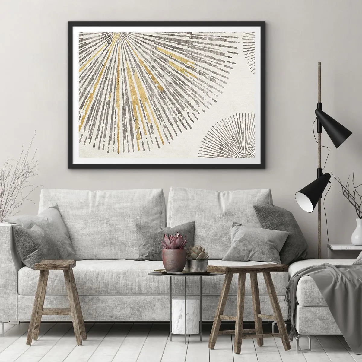 Poster în ramă neagră - Frumusețea razei - 70x50 cm