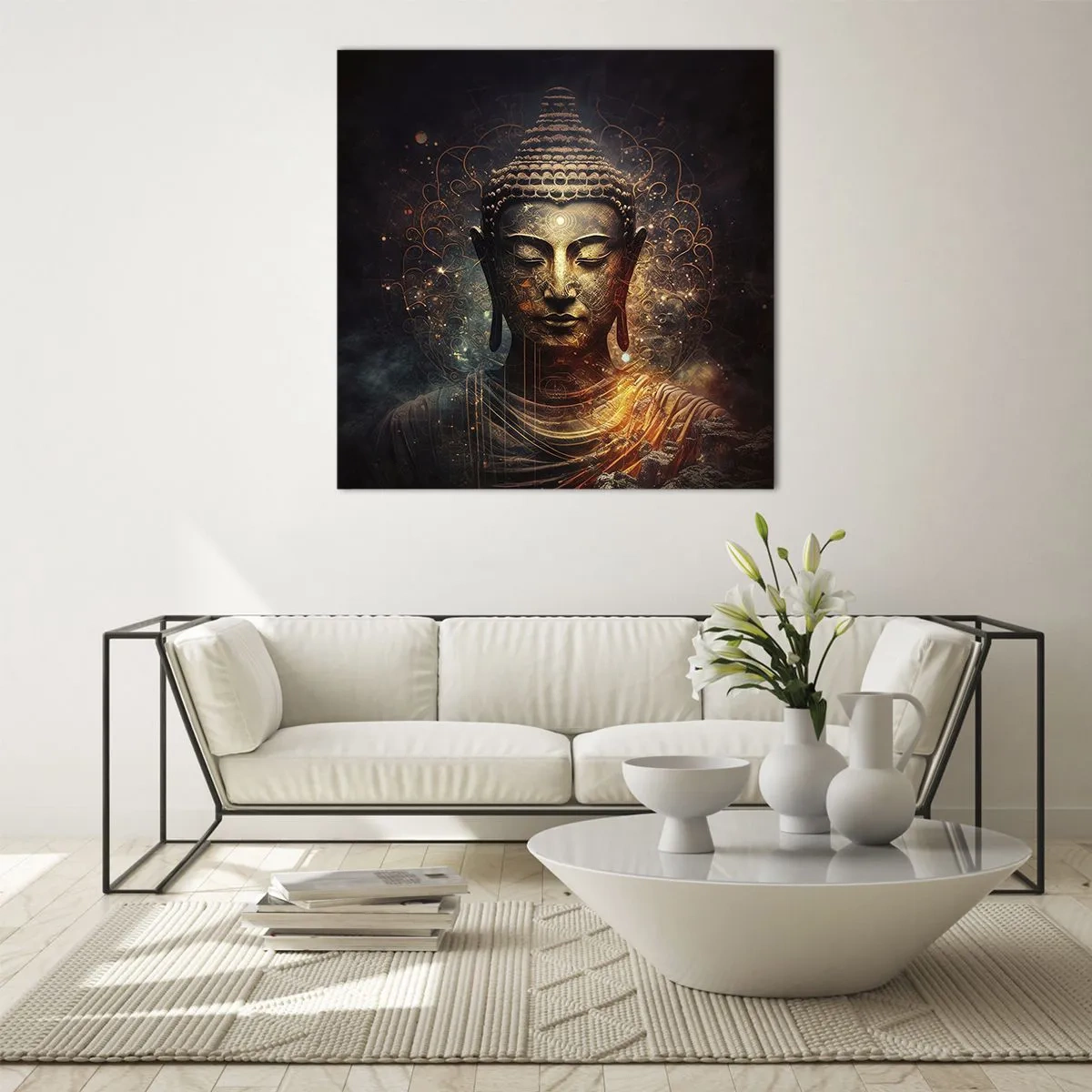 Tablou pe sticlă - Echilibru spiritual - 60x60 cm