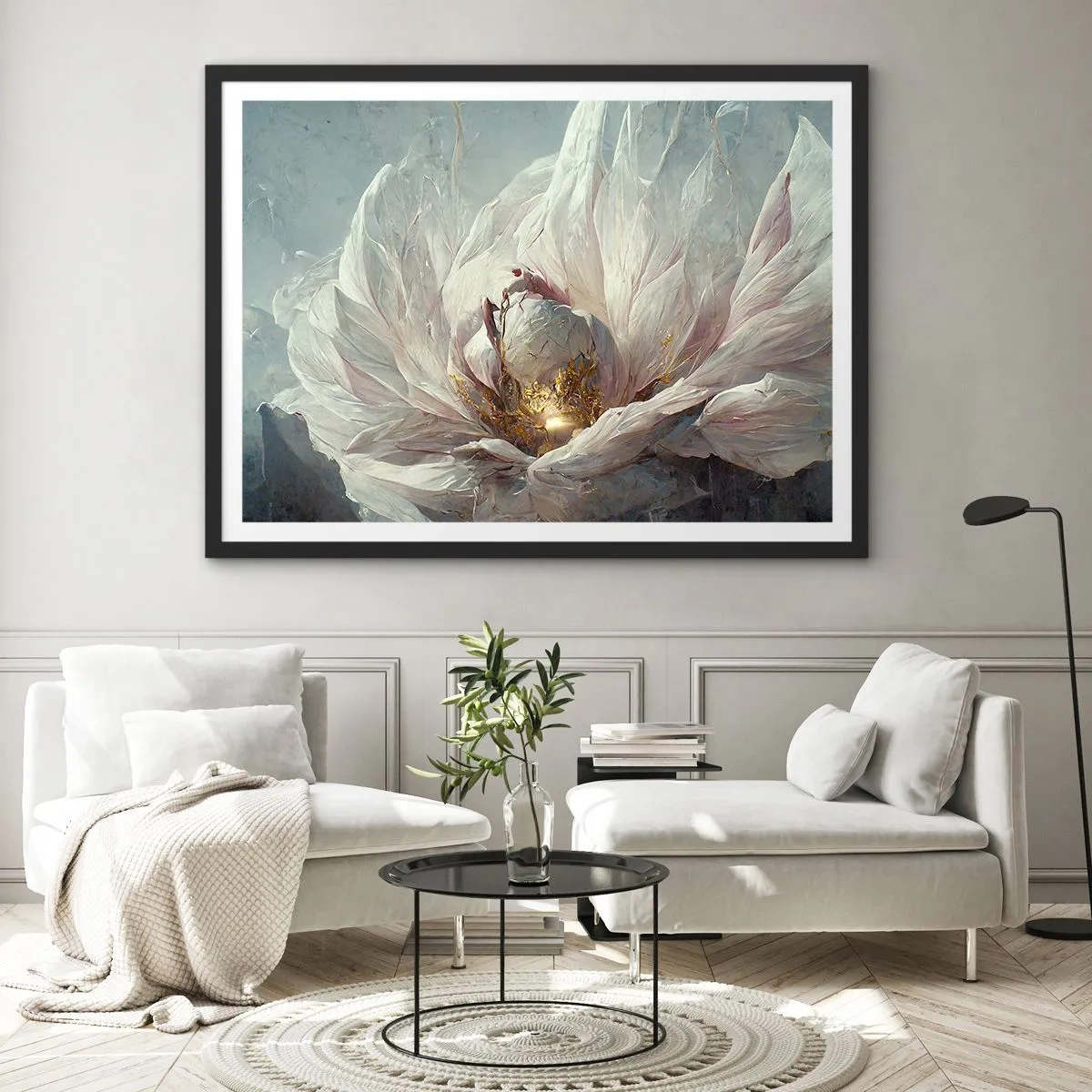Poster în ramă neagră - Înflorește o dată la o sută de ani - 91x61 cm
