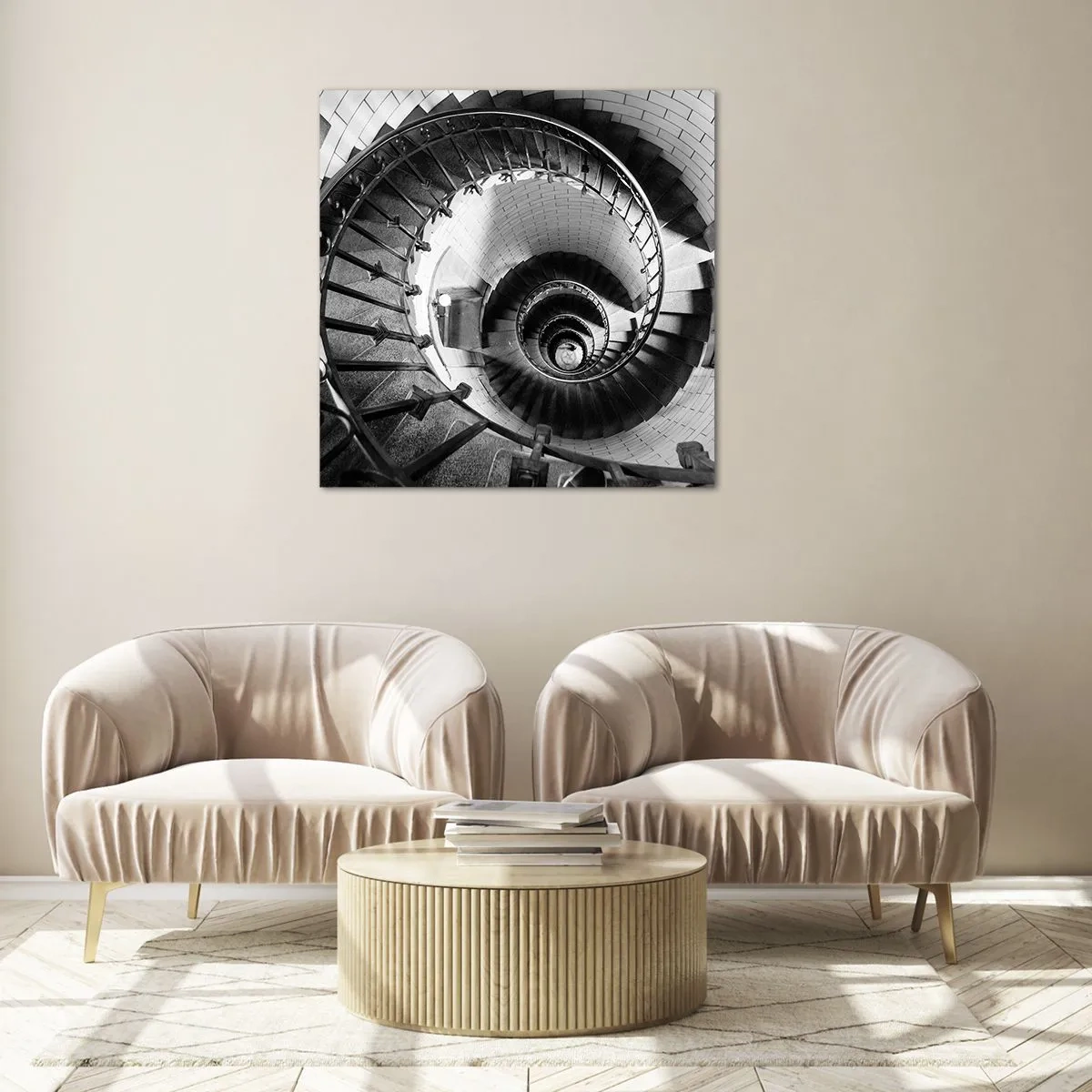 Tablou pe sticlă - Din ce în ce mai sus - 70x70 cm