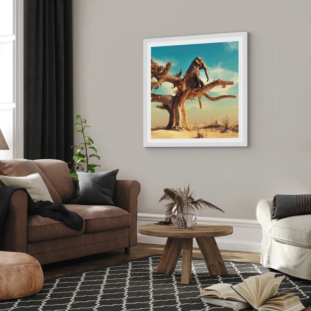 Poster în ramă albă - Un nou punct de vedere - 60x60 cm