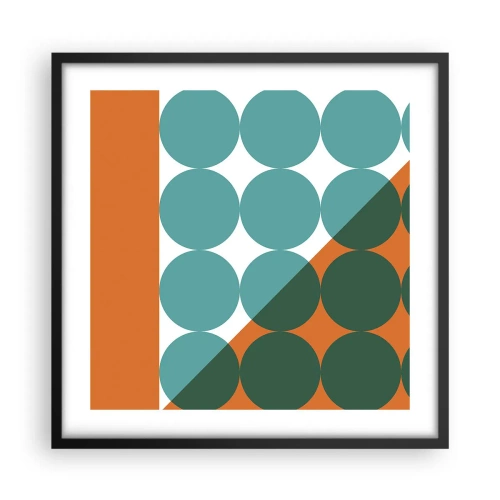 Poster în ramă neagră - Sus și pe diagonală - 50x50 cm