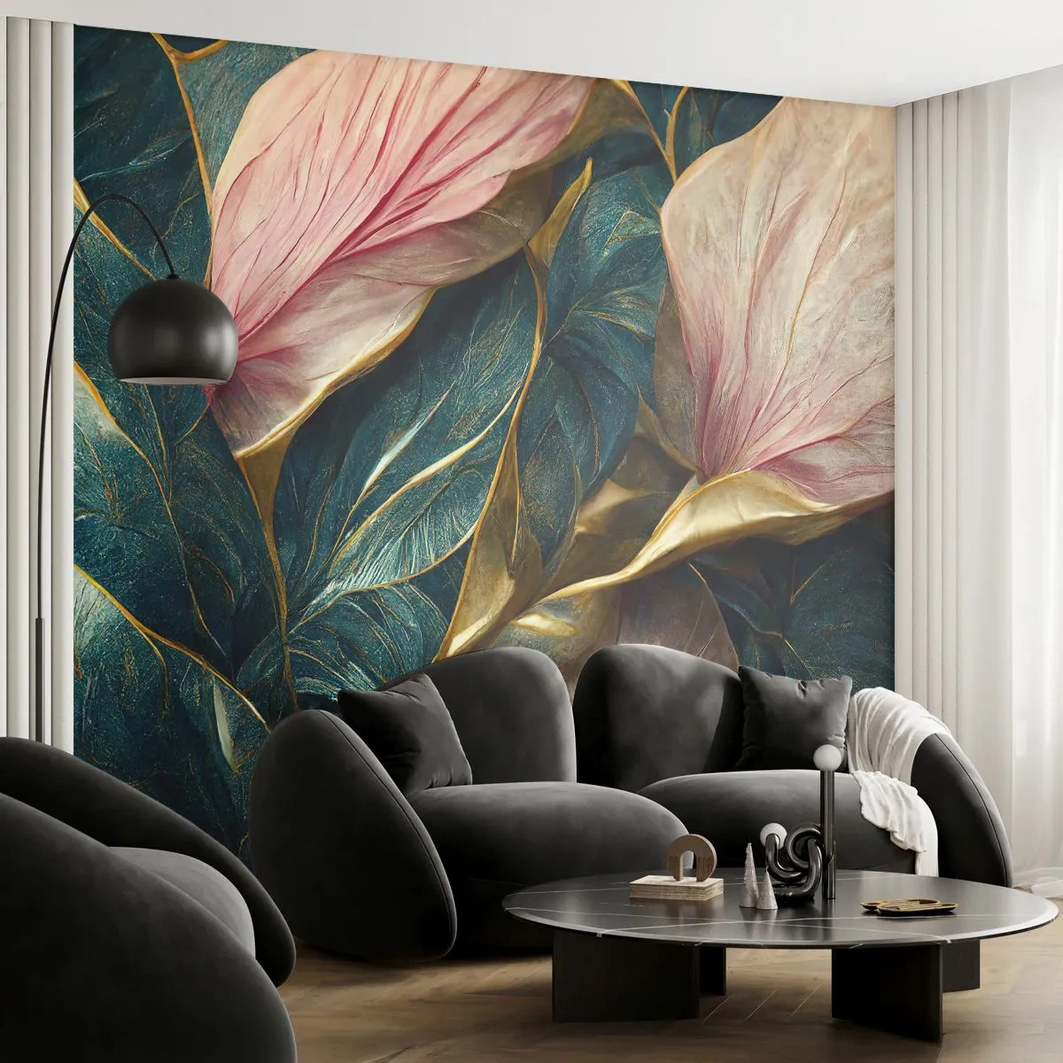 Tapet Premium Sand - Eleganța naturală și stil - Art Deco, Flori, Eleganţă - 100x70 cm