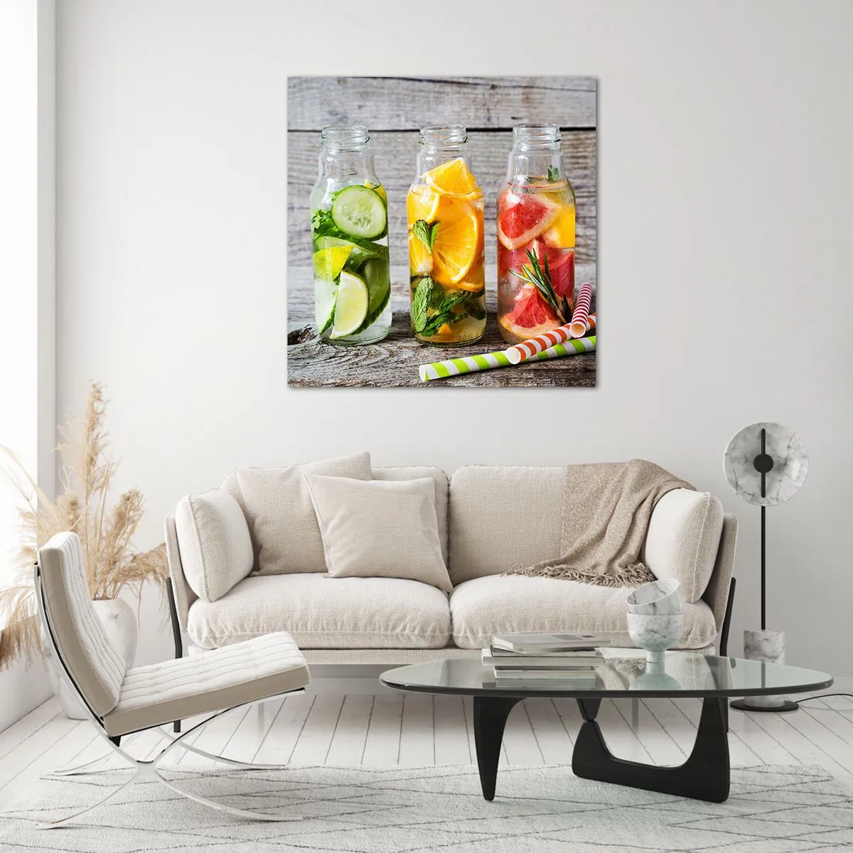 Tablou pe sticlă - Sănătoase prin natura - 50x50 cm