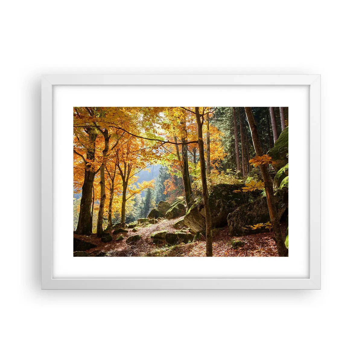 Poster în ramă albă - Timp de relaxare - 40x30 cm