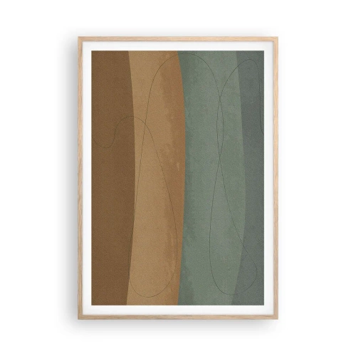 Poster în ramă de stejar deschis - Compoziție orizontală - 70x100 cm