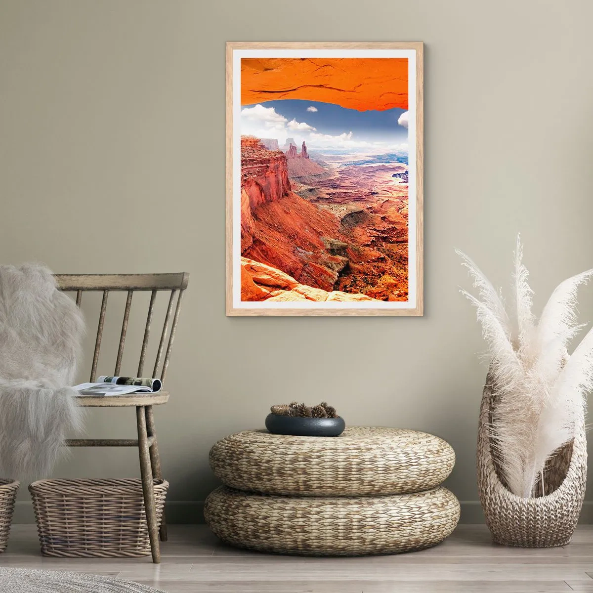 Poster în ramă de stejar deschis - Sculptat de natura însăși - 70x100 cm