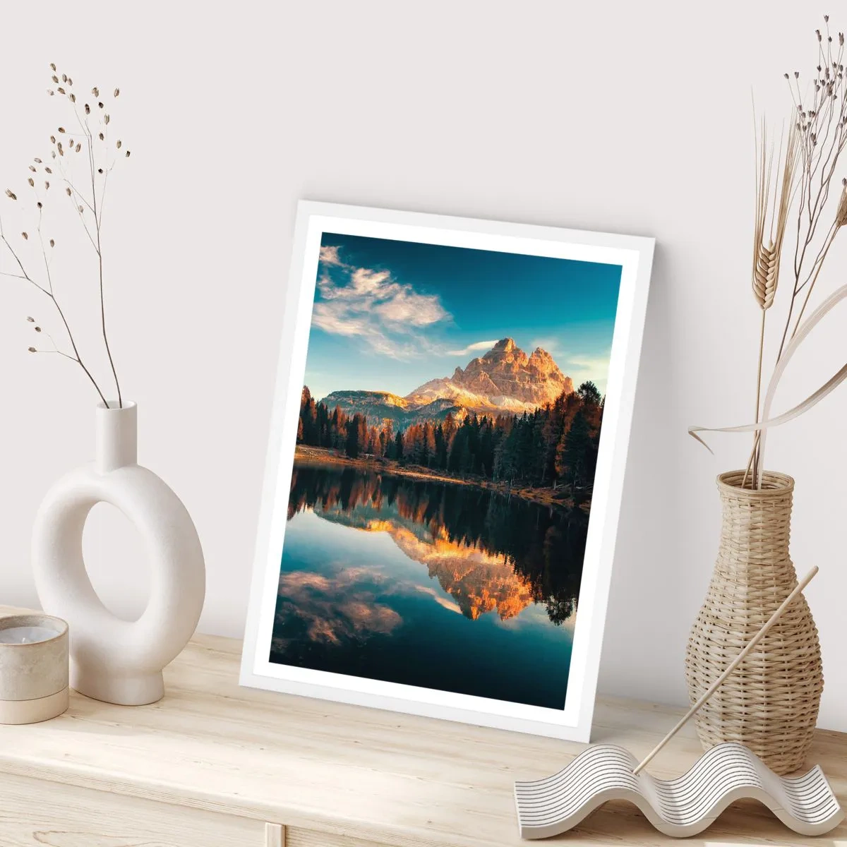 Poster în ramă albă - Peisaj dublat - 61x91 cm