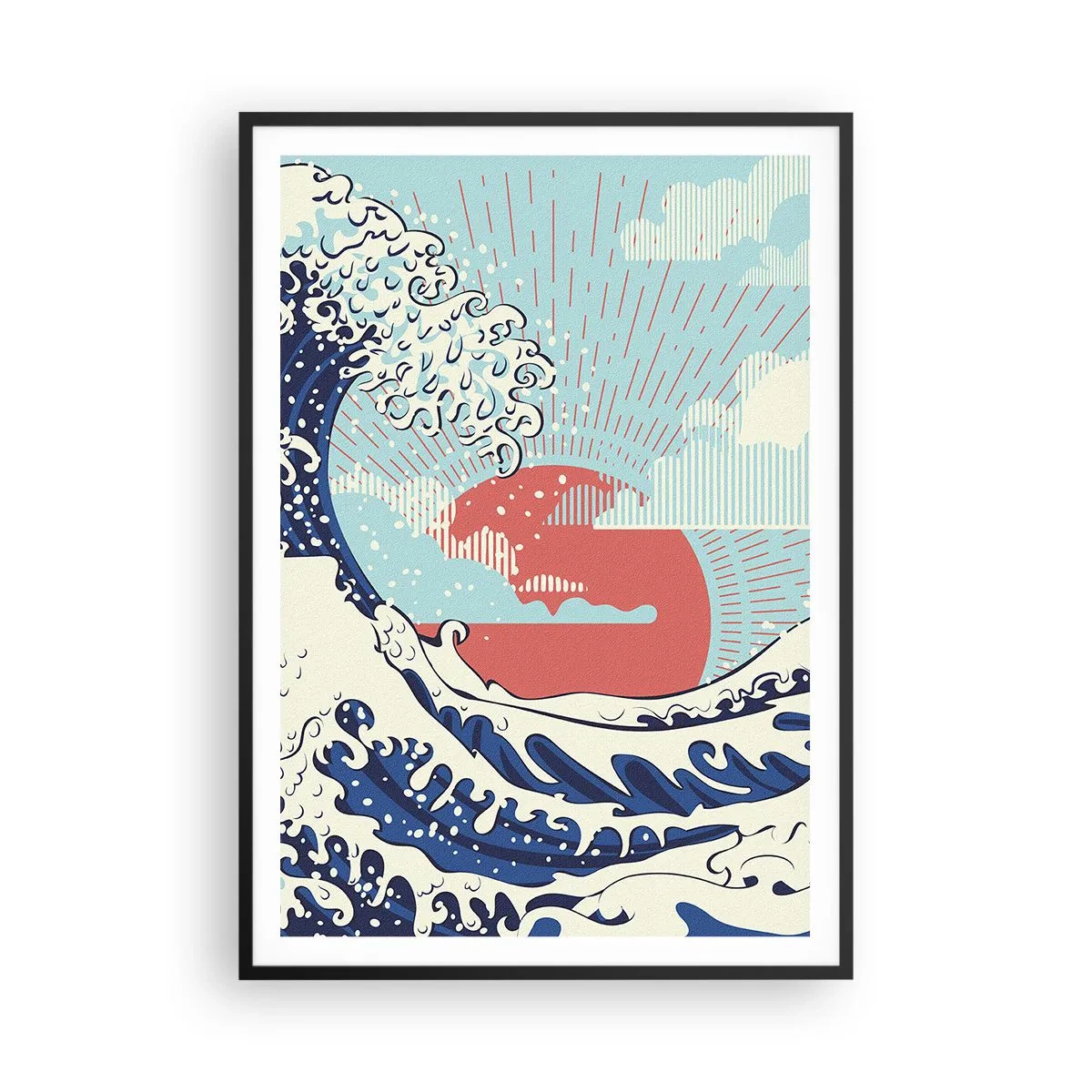 Poster în ramă neagră - Din inspirații japoneze - 70x100 cm