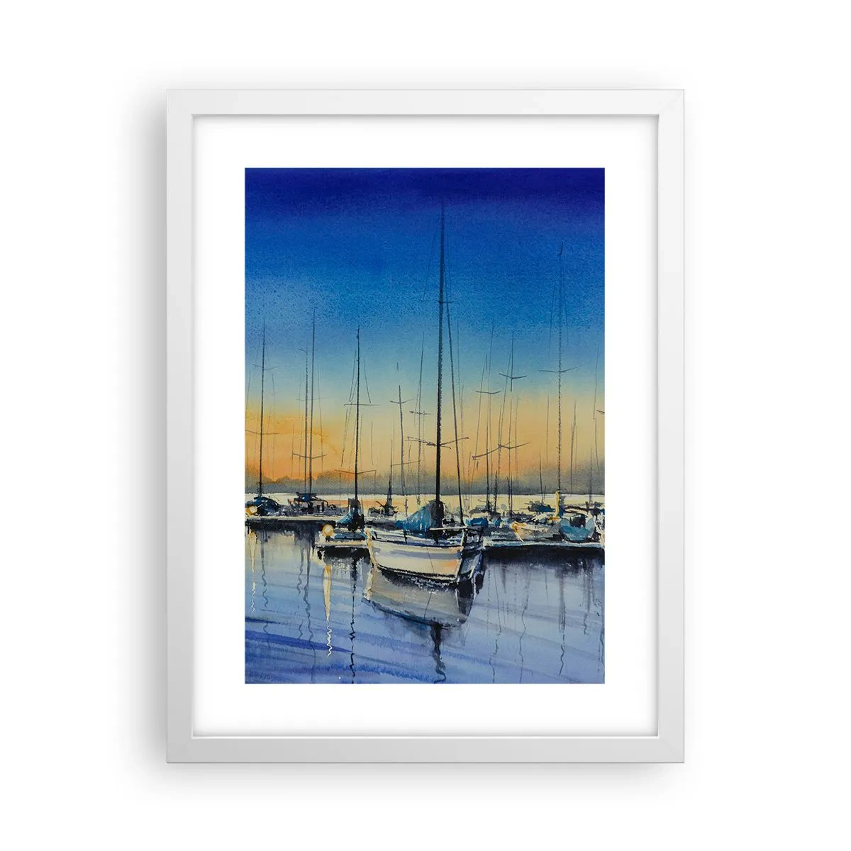 Poster în ramă albă - Sfârșitul unei zile bune - 30x40 cm
