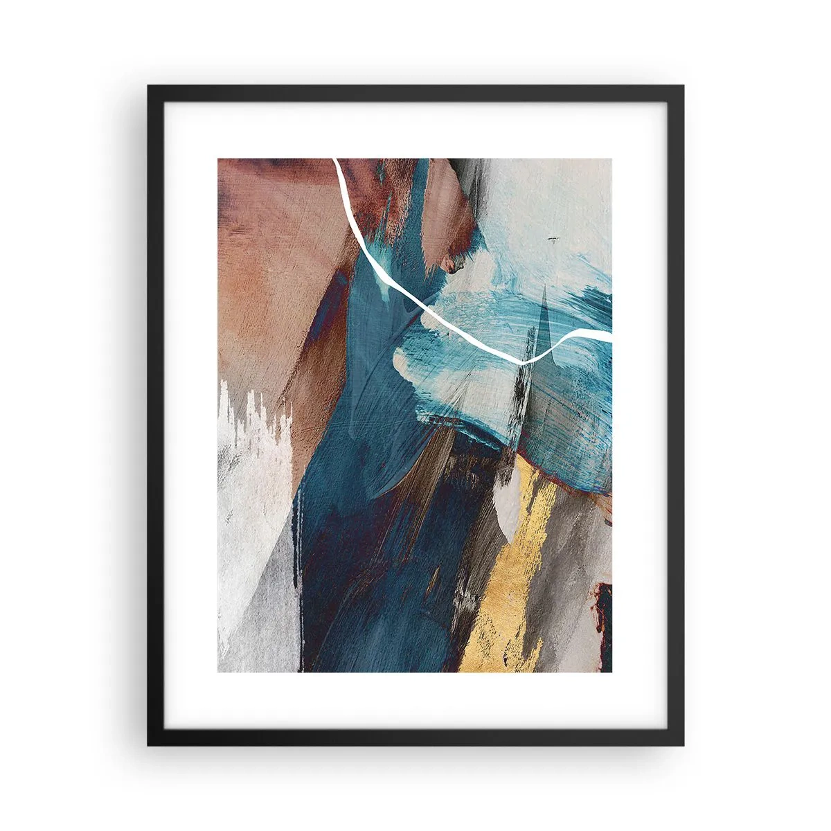 Poster în ramă neagră - Cu fler și energie - 40x50 cm