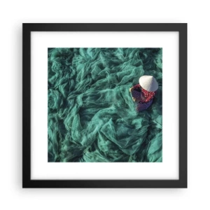 Poster în ramă neagră - Într-o mare de rețea - 30x30 cm