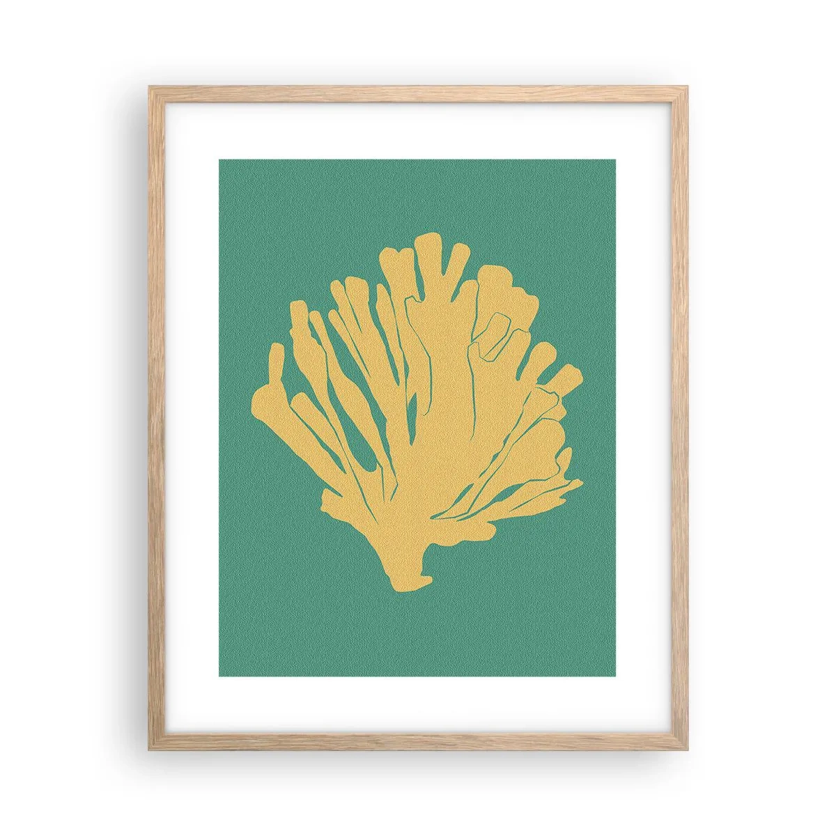 Poster în ramă de stejar deschis - Tufișul din pădurea subacvatică - 40x50 cm