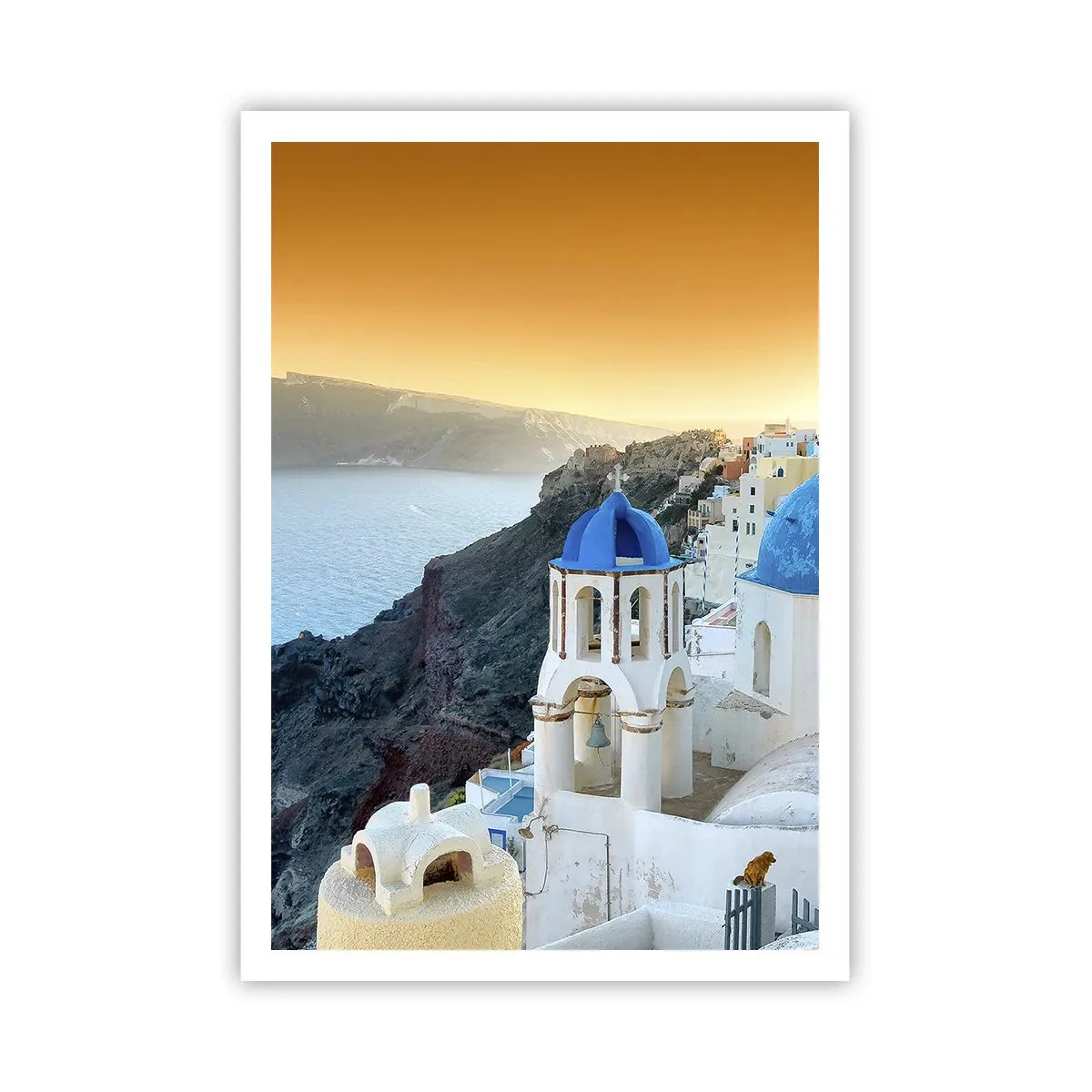 Poster - Santorini - îmbrățișat de stânci - 70x100 cm