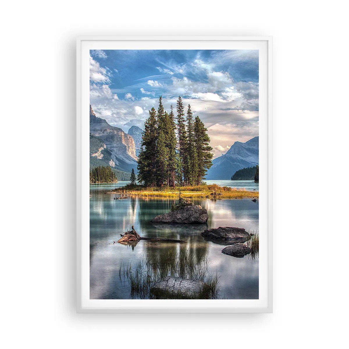 Poster în ramă albă - La o apă mare și limpede… - 70x100 cm