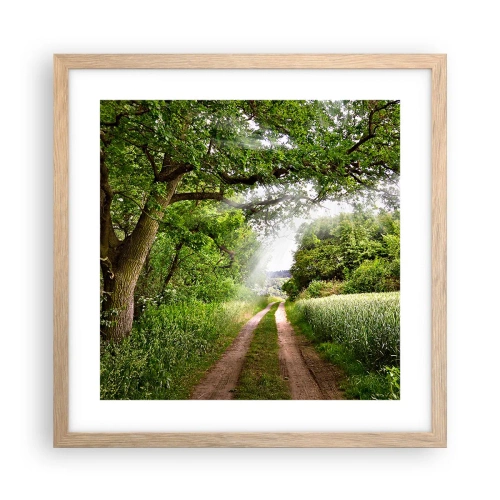 Poster în ramă de stejar deschis - Et in Arcadia ego - 40x40 cm