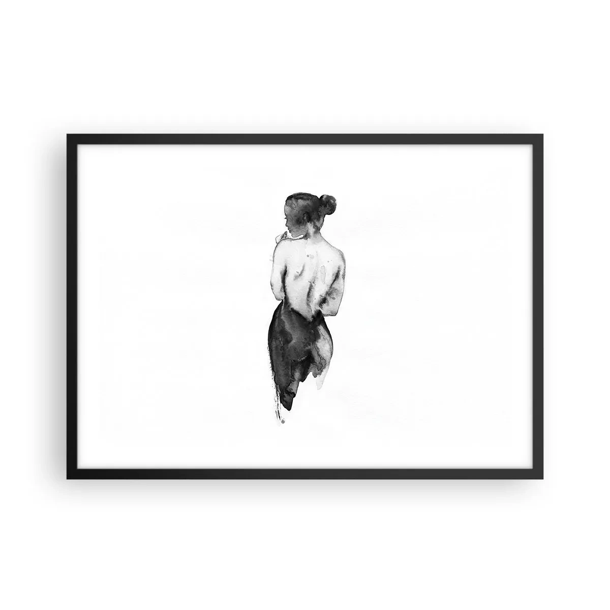 Poster în ramă neagră - Cu ea lumea dispare - 70x50 cm