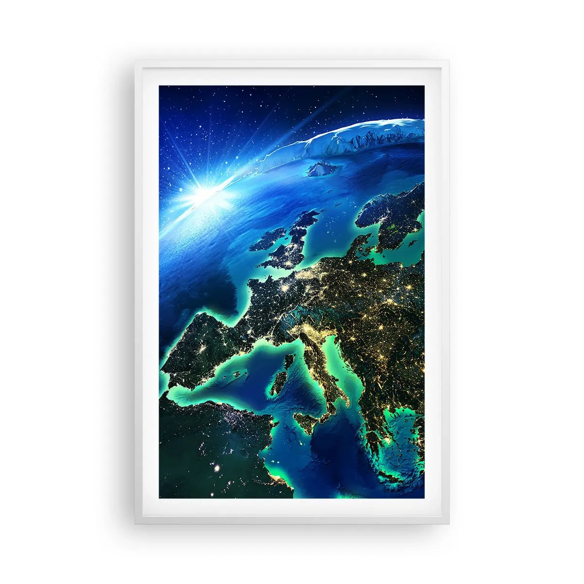 Poster în ramă albă - O Europă scânteietoare - 61x91 cm
