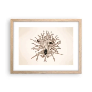 Poster în ramă de stejar deschis - Înflorirea în dans - 40x30 cm