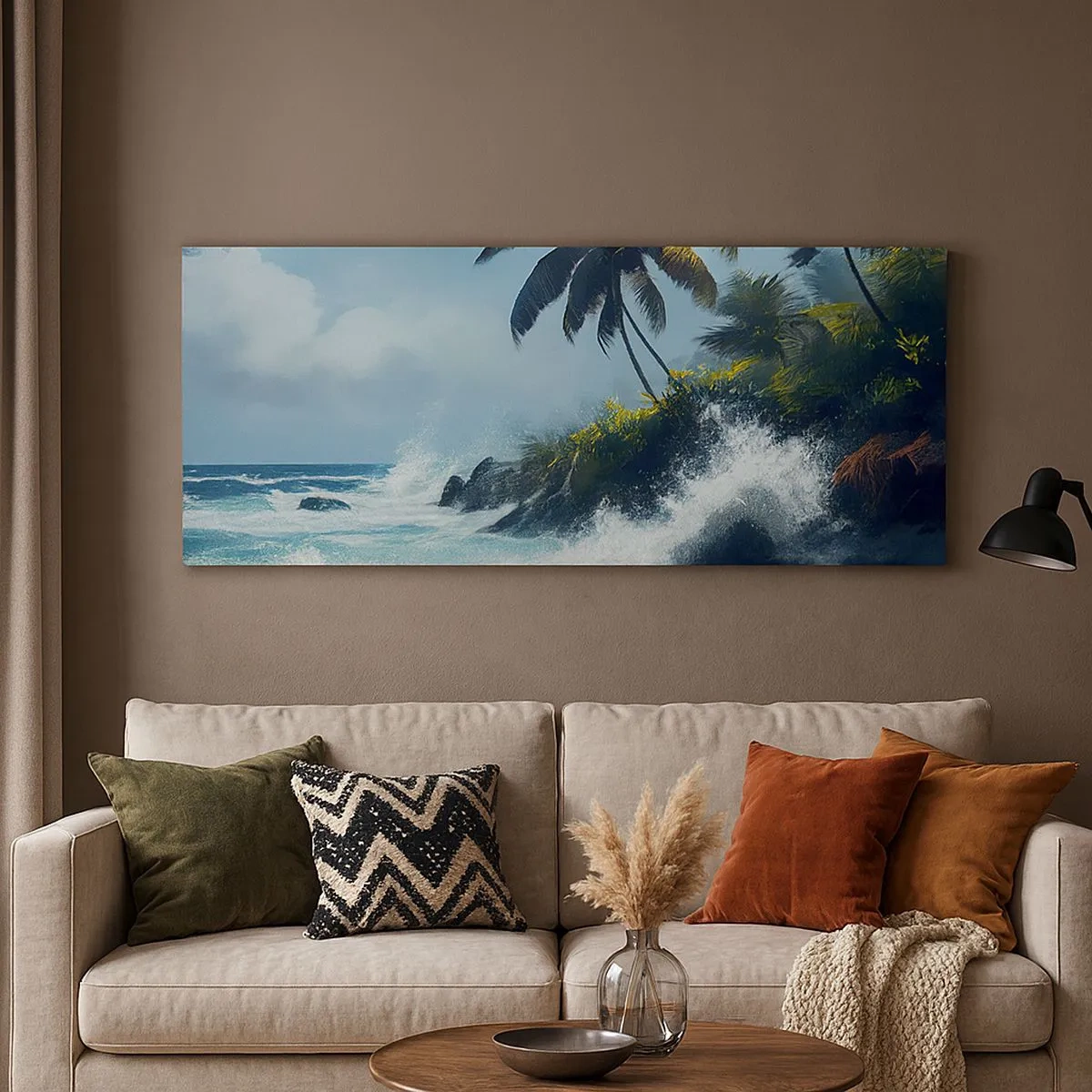 Tablou pe pânză - Pe un țărm tropical - 100x40 cm