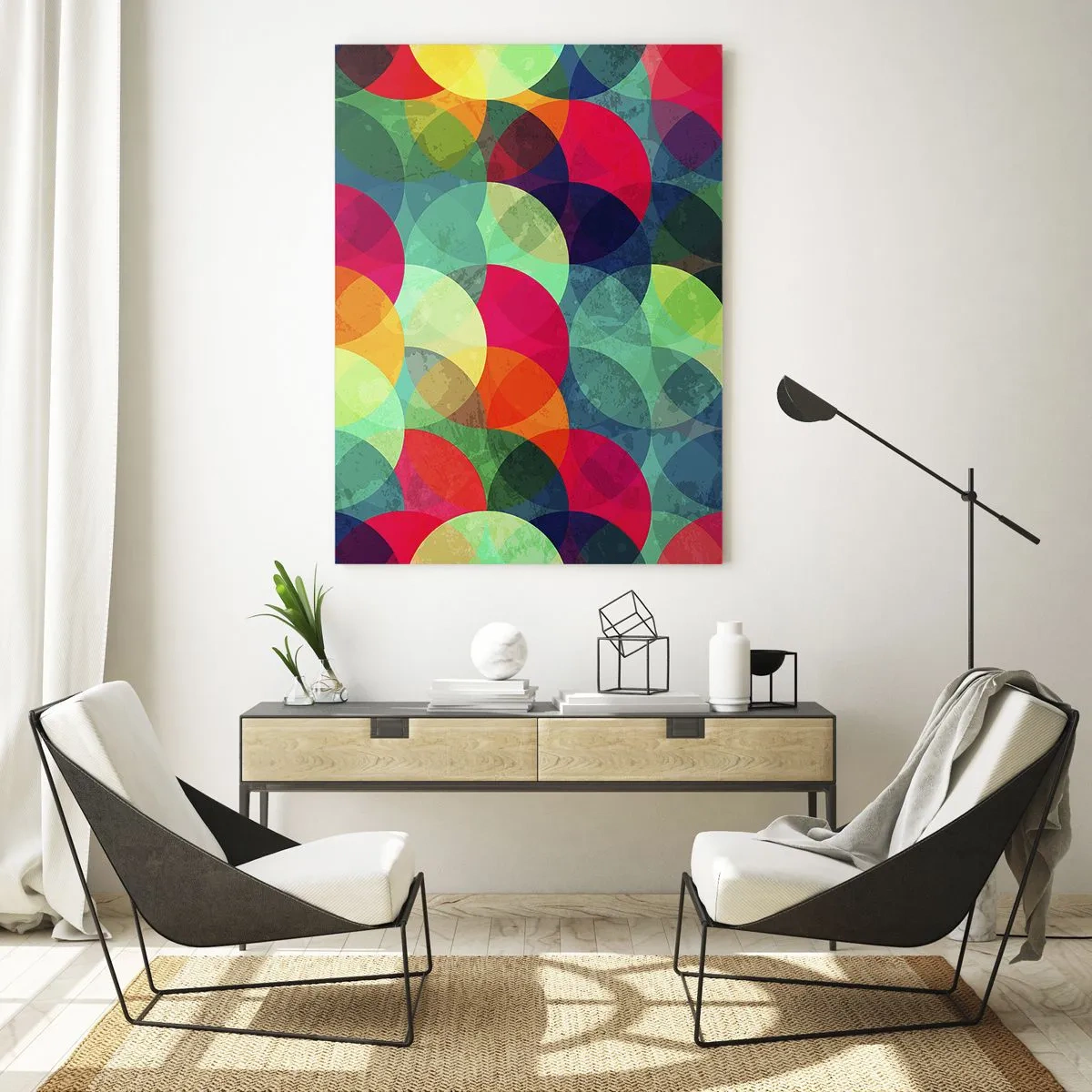 Tablou pe sticlă - Să intrăm în curcubeu - 50x70 cm