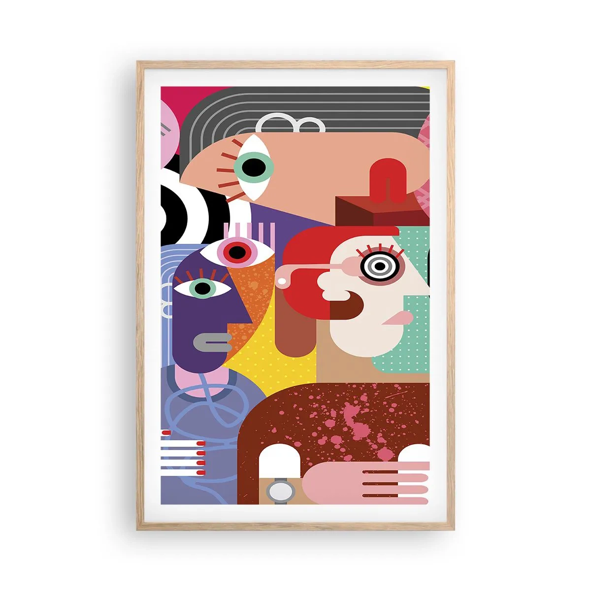 Poster în ramă de stejar deschis - Am venit de la domnul Picasso - 61x91 cm