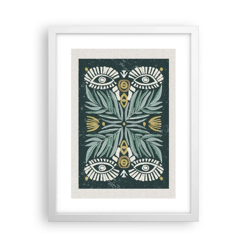 Poster în ramă albă - Ca un decupaj folcloric - 30x40 cm