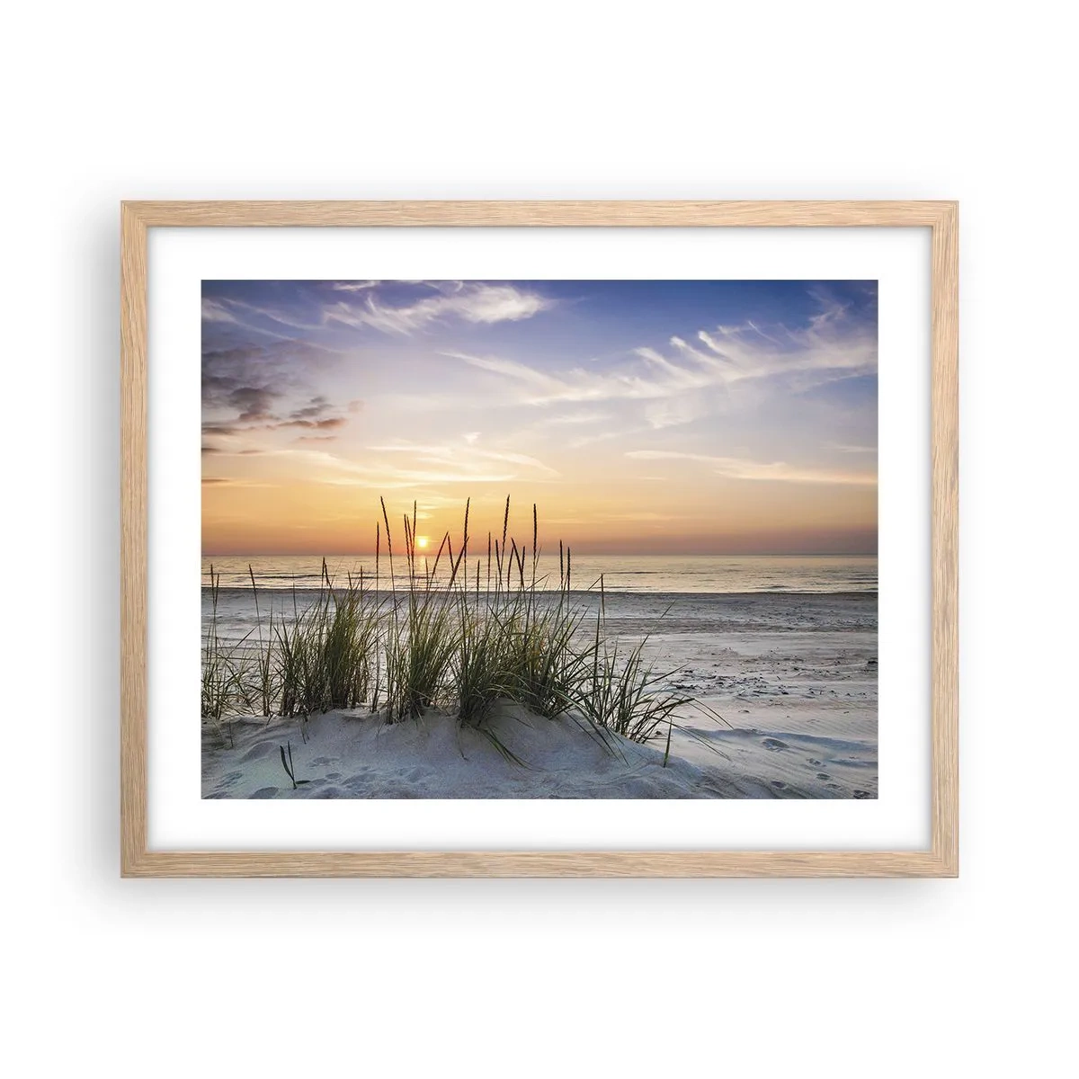 Poster în ramă de stejar deschis - Privește, gândește, simte - 50x40 cm