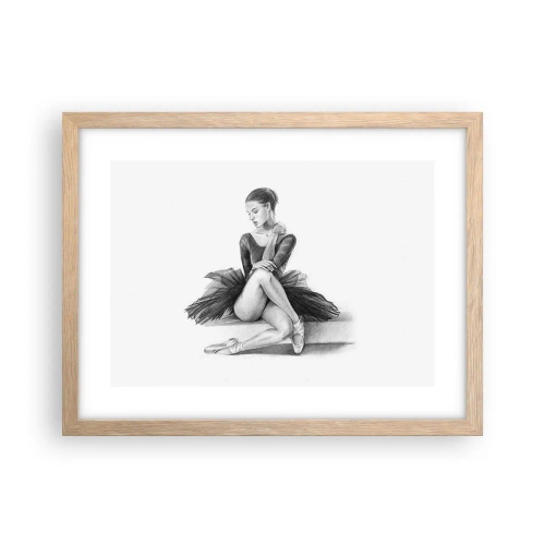 Poster în ramă de stejar deschis - Încântată de dans - 40x30 cm