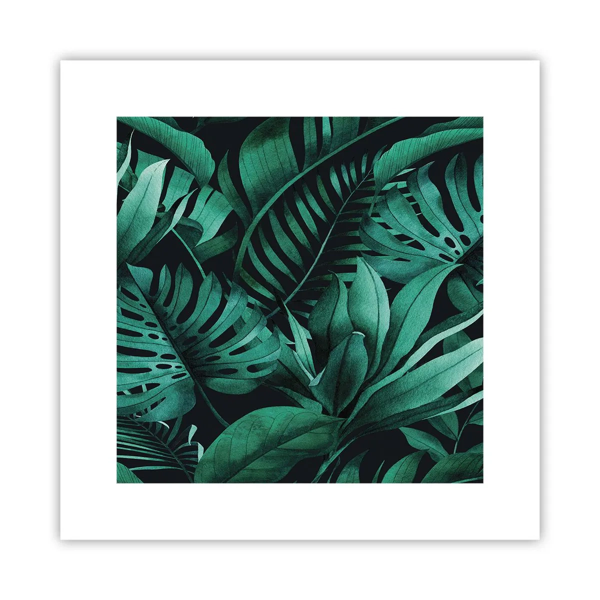 Poster - Profunzimea verdelui tropical - 30x30 cm