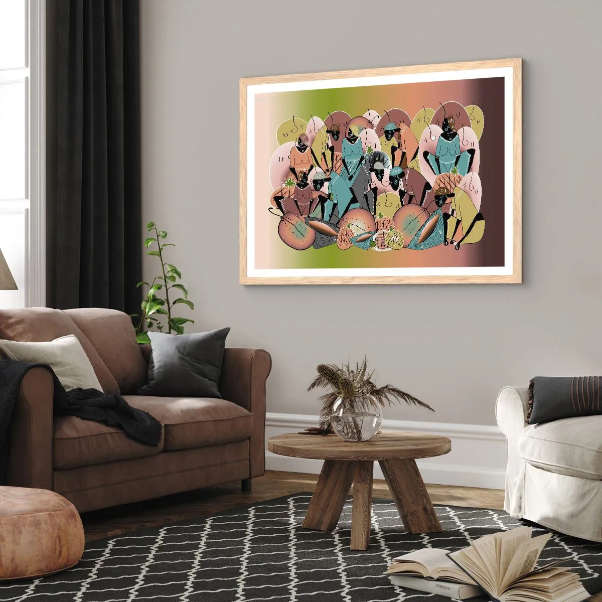 Poster în ramă de stejar deschis - Sărbătoarea cea mare se apropie - 40x30 cm