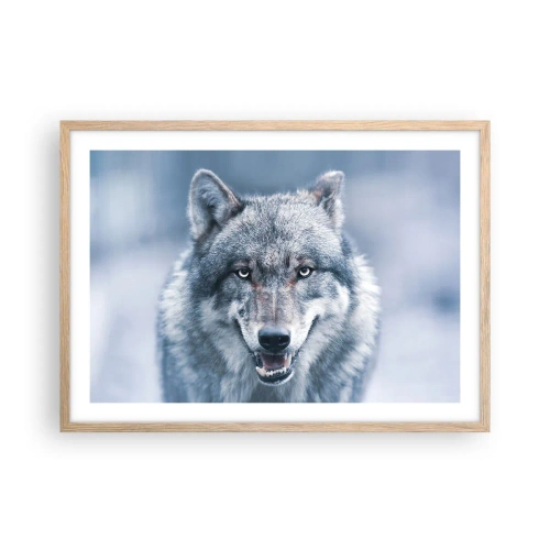 Poster în ramă de stejar deschis - Accepți provocarea? - 70x50 cm