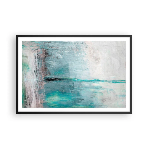 Poster în ramă neagră - Orizontal în albastru - 91x61 cm
