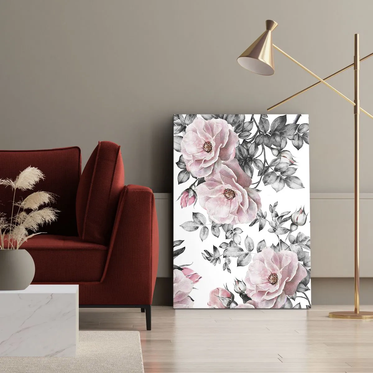 Tablou pe pânză - Pierde-te în florile de trandafir - 50x70 cm