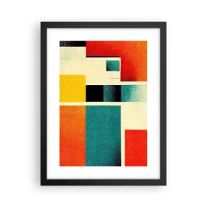 Poster în ramă neagră - Abstracție geometrică - energie bună - 30x40 cm